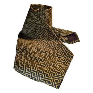 Tied And True Men's Hand Made Yellow Silk‎ Tie 58x4"